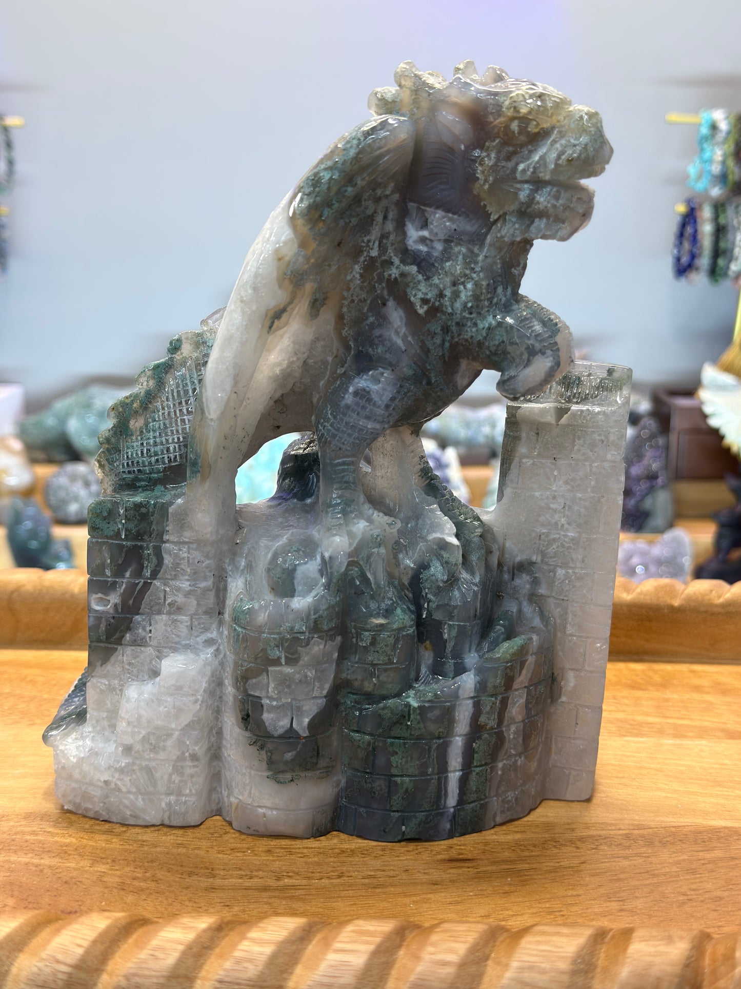 Moss Agate Dragon