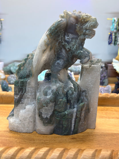 Moss Agate Dragon