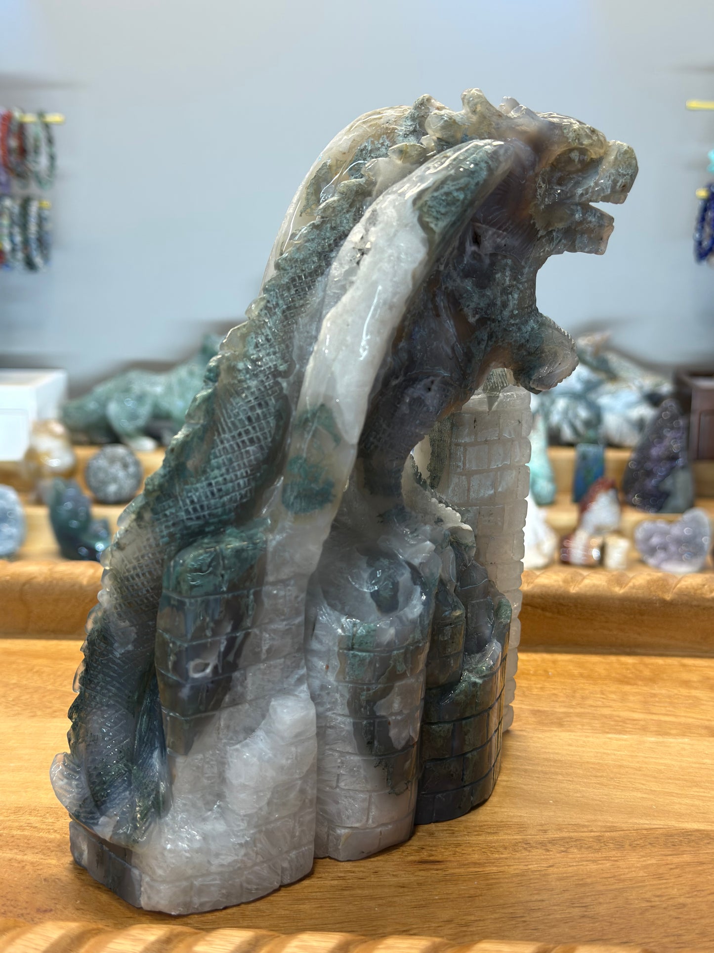Moss Agate Dragon