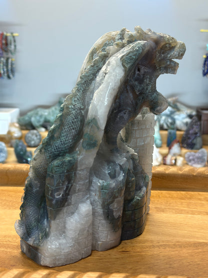 Moss Agate Dragon