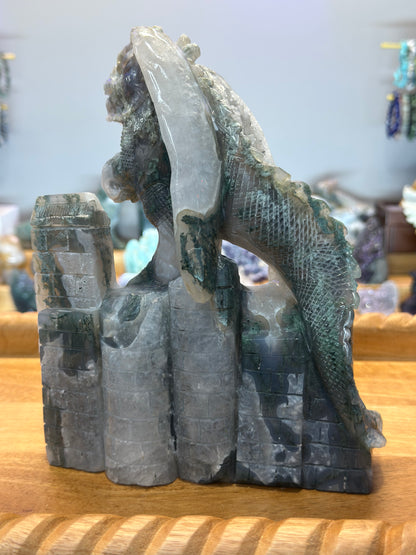 Moss Agate Dragon