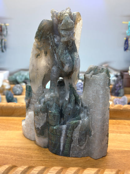 Moss Agate Dragon