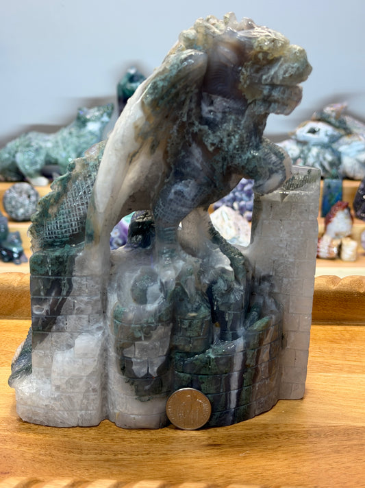 Moss Agate Dragon