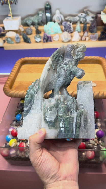 Moss Agate Dragon