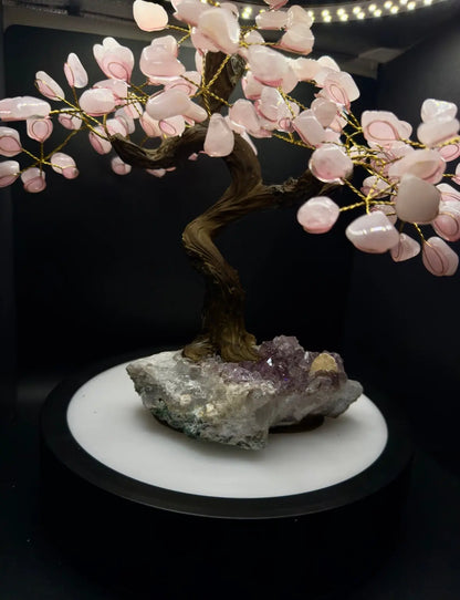 Rose Quartz Tree of Life & Love Celestial Crystal Haven