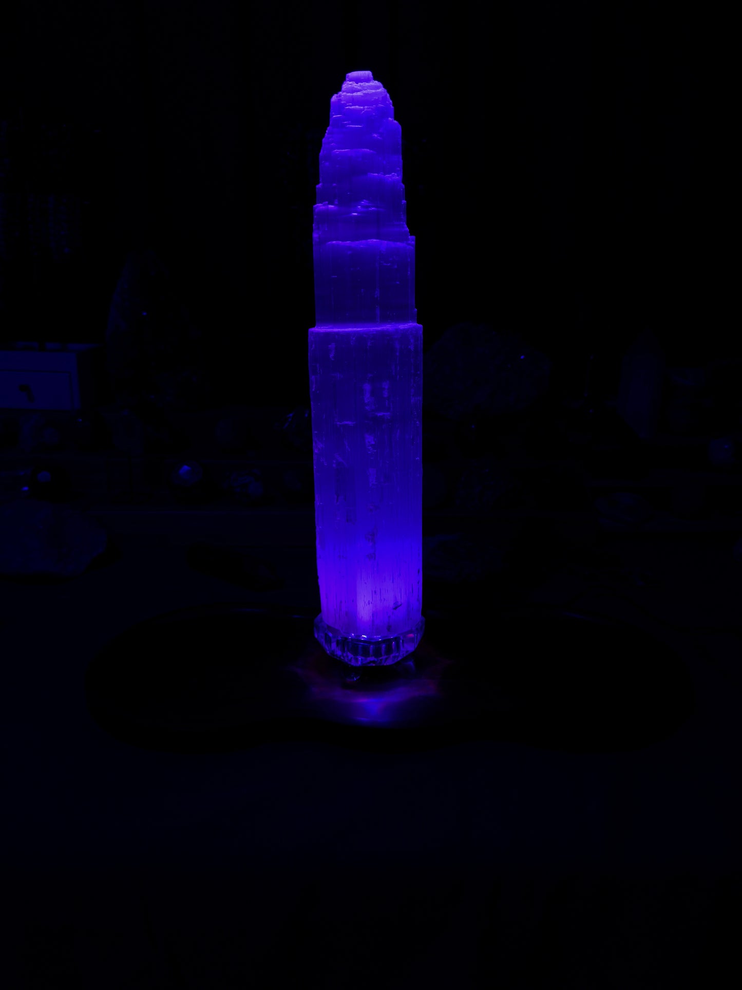 USB LED Crystal Display Light Base